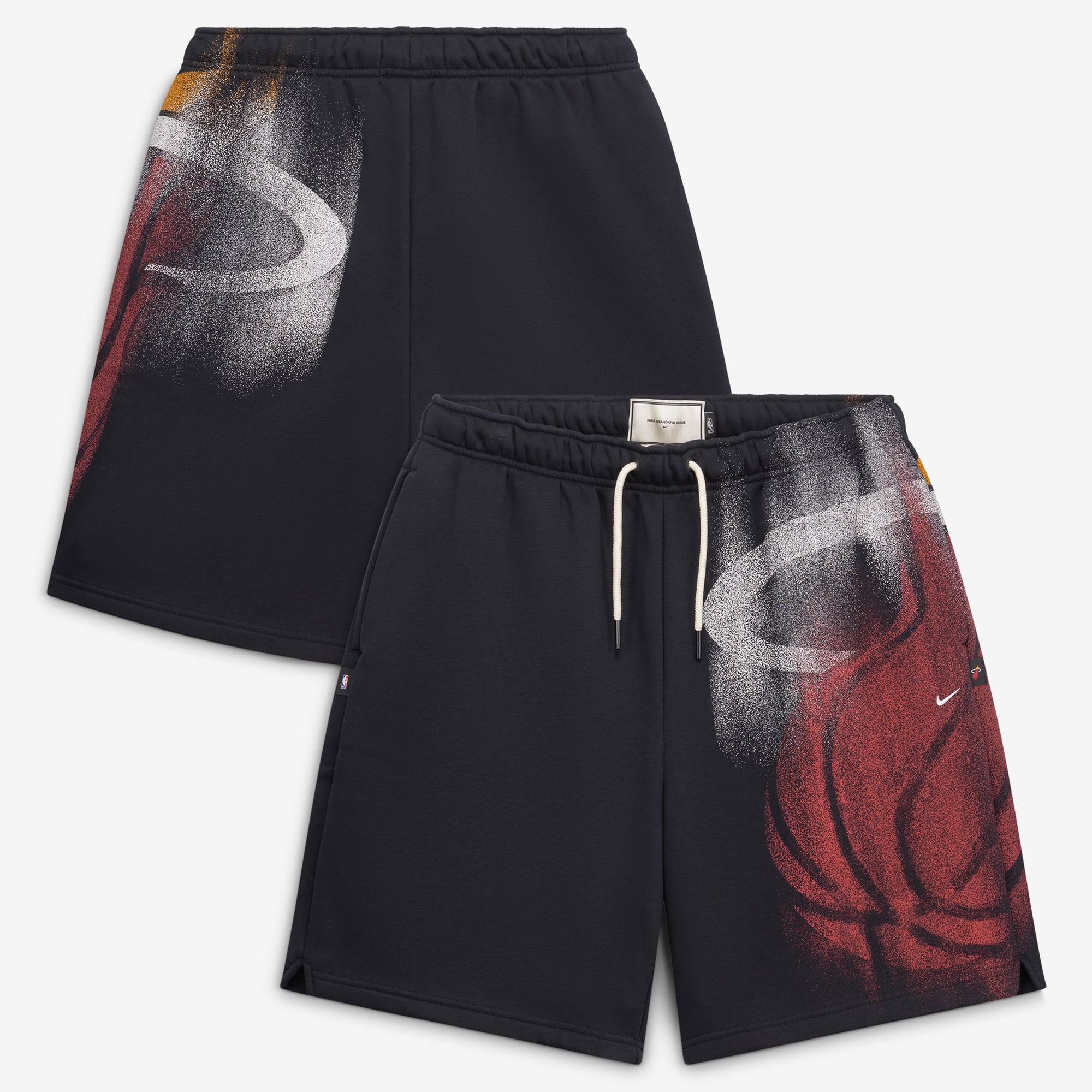 Short de sport Nike Miami Heat 2026 Standard Issue pour homme, en molleton noir. - Homme Taille: L