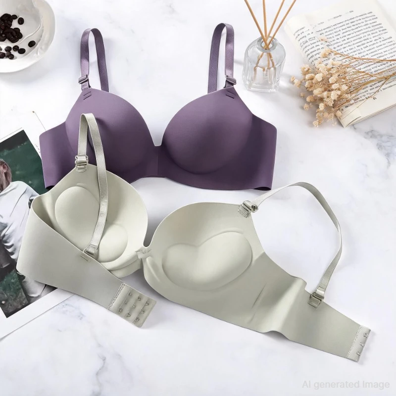 Soutien-gorge sans coutures pour femmes, soutien-gorge push-up sexy, sans armatures, lingerie respirante pour jeunes filles et étudiantes, lingerie féminine tendance, bonnet 3/4, lingerie sans
