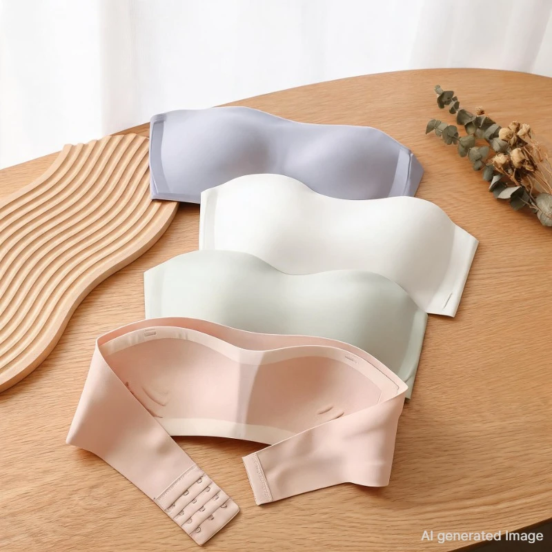 Soutien-gorge tube sans coutures, invisible et sans bretelles, lingerie féminine, soutien-gorge push-up fin et antidérapant, sans armatures, lingerie féminine 2028
