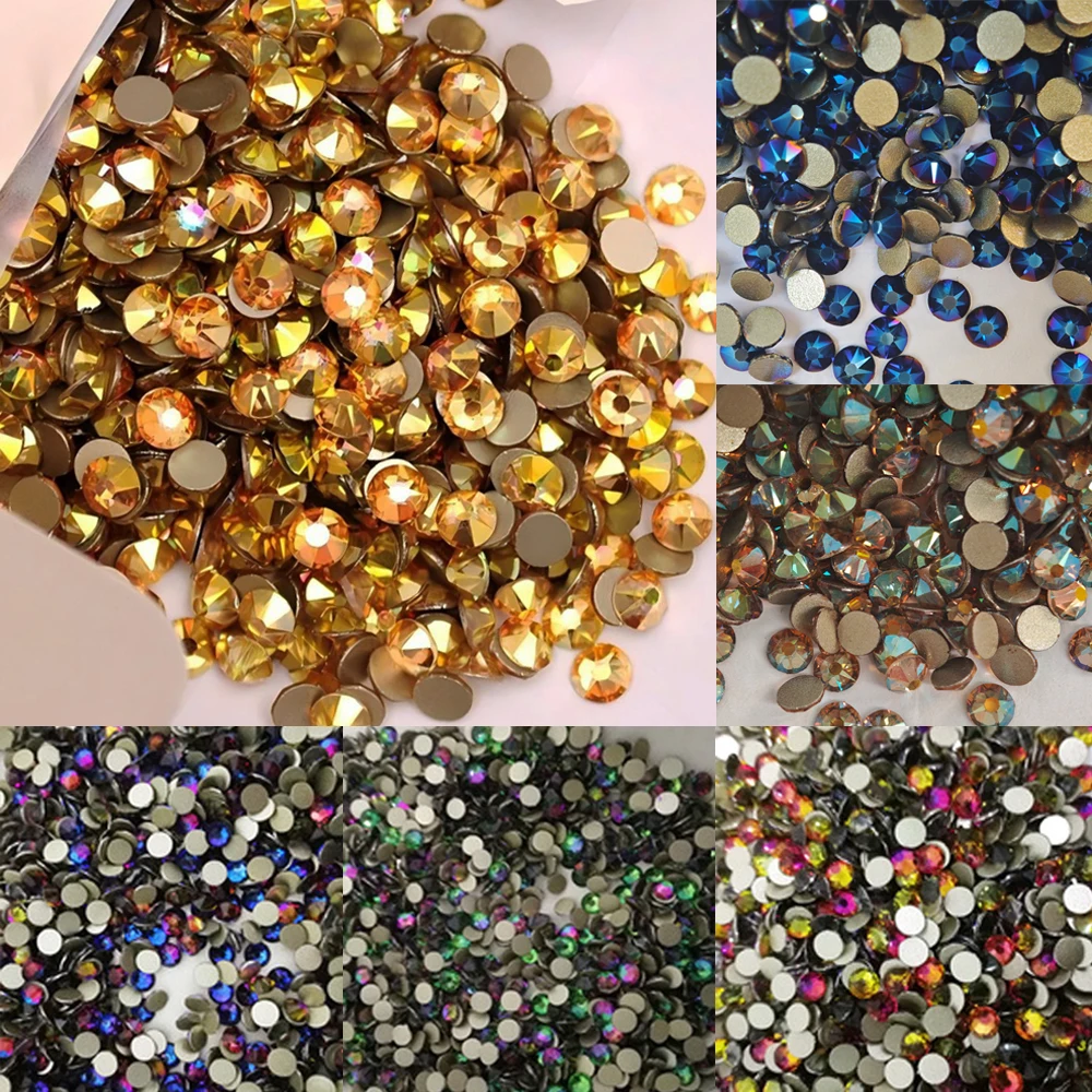 2088 8 Big 8 Small Non Hotfix Flatback Rhinestones New Coating Colors Brillent Crystal Strass for Clothes Garment Accessories