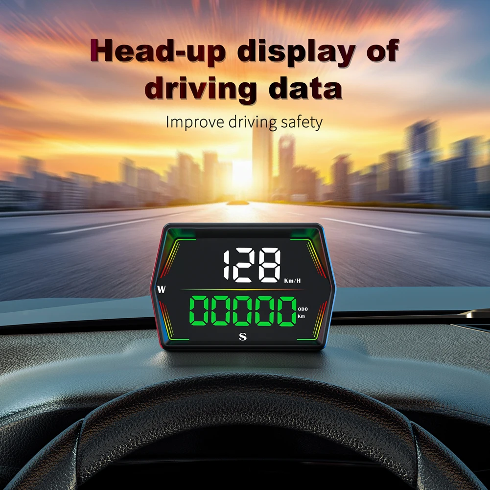 AD G21 HUD GPS Car Digital Speedometer Head-Up Display Big Font Compass Time Overspeed Alarm For All Car customized