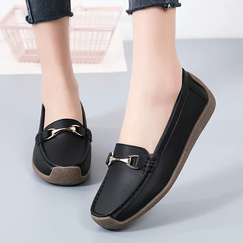 Damen Schuhe Flache Lederschuhe Mokassins Damen-Sneaker Designer-Schuhe für Frauen Slip-on Loafers Damen-Sneaker Große Größe 43