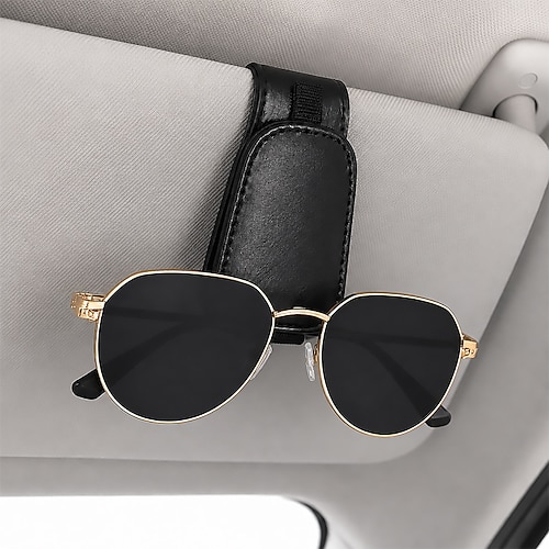 Sonnenbrillenhalterung für die Sonnenblende im Auto, multifunktionaler Auto-Brillenorganizer mit Kartenfach, Sonnenbrillenclip für die Sonnenblende, Brillenablage für den Innenraum