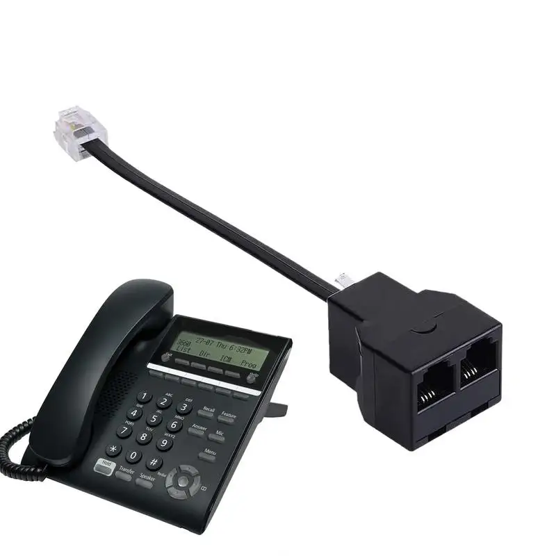 Phone Cord Splitter Adapter Two Way Converter for Telephone Cable Telephone Wires Splitter Adapter for Phone Fax Machine Modem