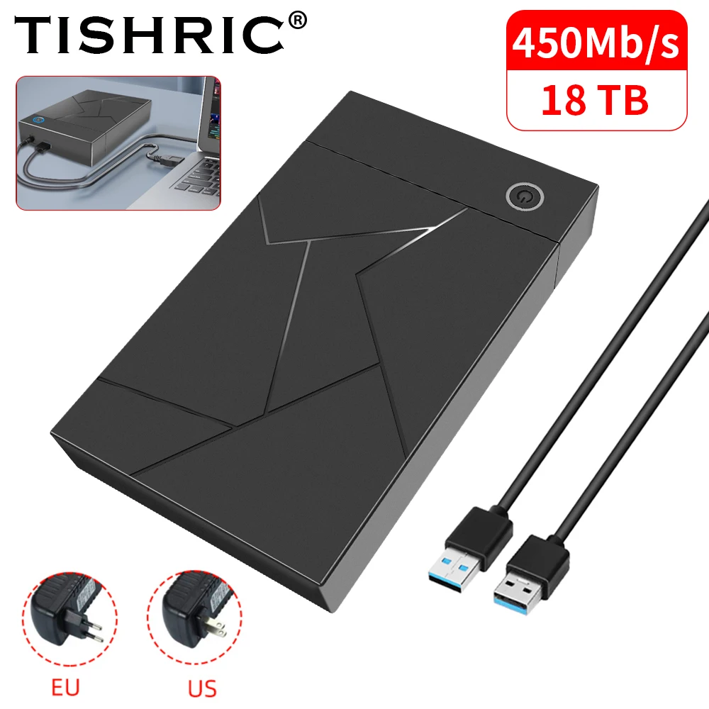TISHRIC 3.5 pouces USB 3.0 vers SATA Port SATA boîtier de disque dur SSD boîtier de disque dur externe SSD boîtier de disque dur boîtier de disque dur