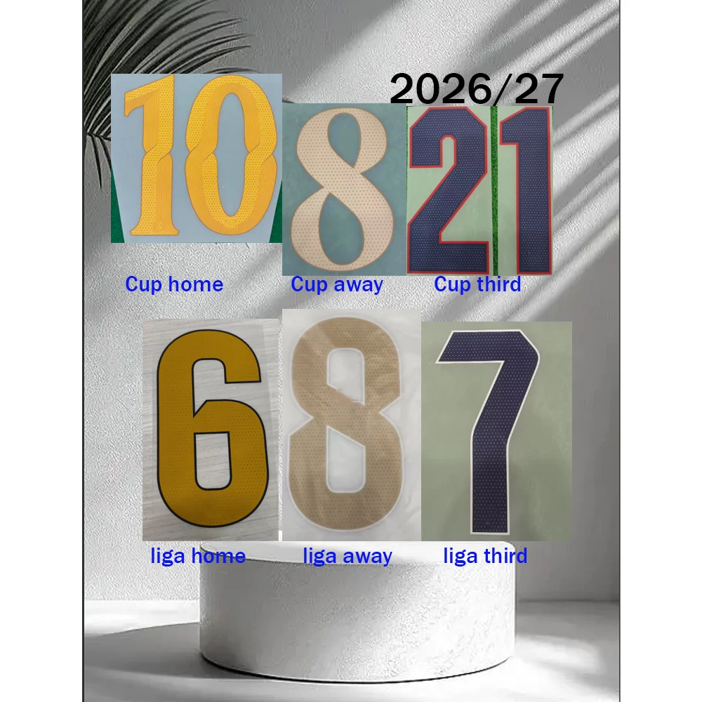 2026/27 Maillot de football domicile du Barcelone LaLiga, ensemble de noms, autocollant thermocollant, impression thermique, ensemble de noms Raphin11ha