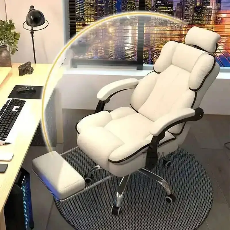 Ergonomic Adjus Office Chair Padded Cushion Armrest Swivel Gaming Computer Desk Chair for Home Office Lab Living Room