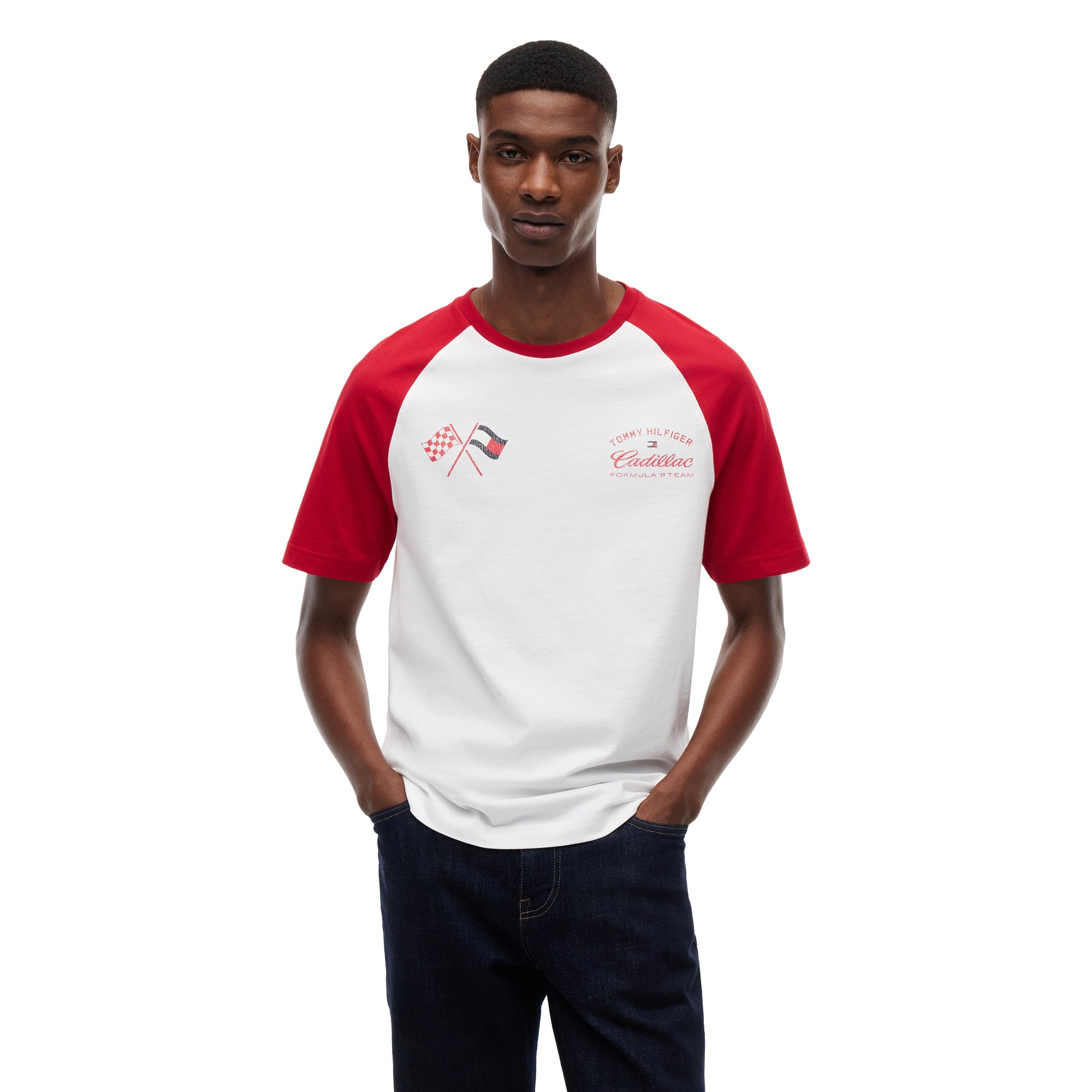 T-shirt raglan universitaire Cadillac Tommy Hilfiger - Homme Taille: L - F1 Store FR