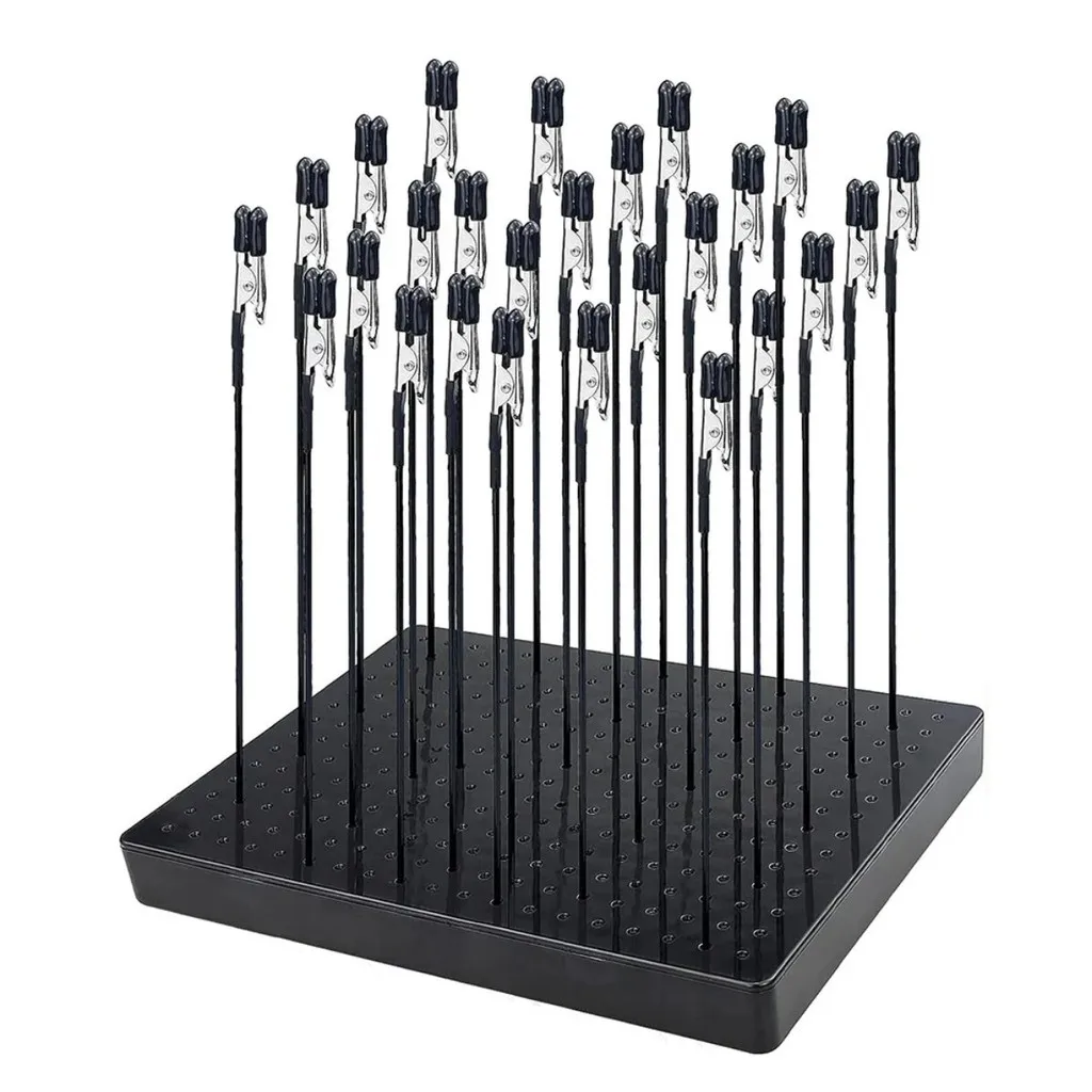 Model Painting 10pcs Alligator Clip Stick with Stand Base for Gundam Scale Model Making Tool Airbrush Crafting DIY Hobby Tool