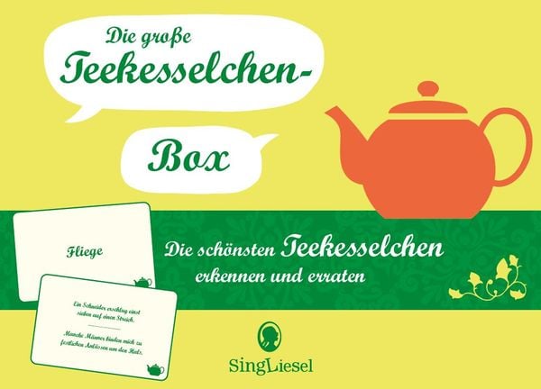 Die große Teekesselchen-Quiz-Box für Senioren. Der Spiele-Klassiker. Das Spiel rund um beliebte Teekesselchen für Senioren. Auch mit Demenz. Spiele