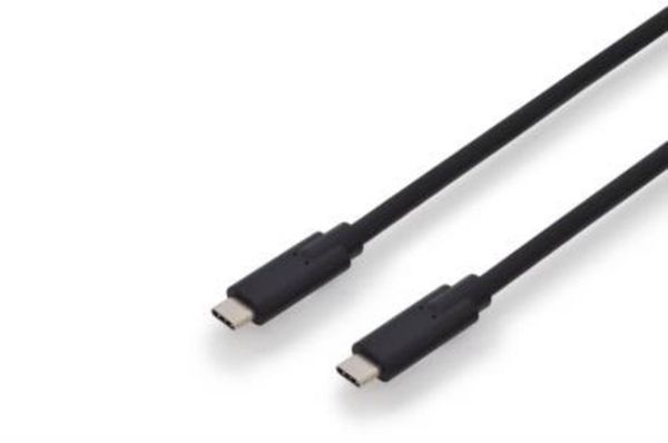 Digitus USB-Kabel USB 3.2 Gen1 USB-C® Stecker, USB-C® Stecker 1.00 m Schwarz doppelt geschirmt AK-300139-010-S