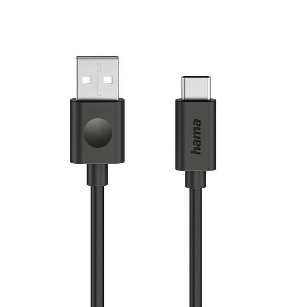 Hama USB-Kabel USB 2.0 USB-C® Stecker, USB-A Stecker 1.2m Schwarz 00086447