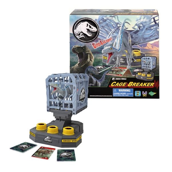 EPOCH Games 7523 - Jurassic World Cage Breaker, Dino-Escape, Action-Geschicklichkeitsspiel