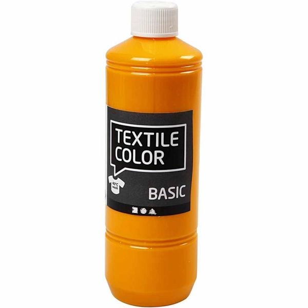 Creativ Company Textilfarbe, Gelb, 500 ml, 1 Flasche