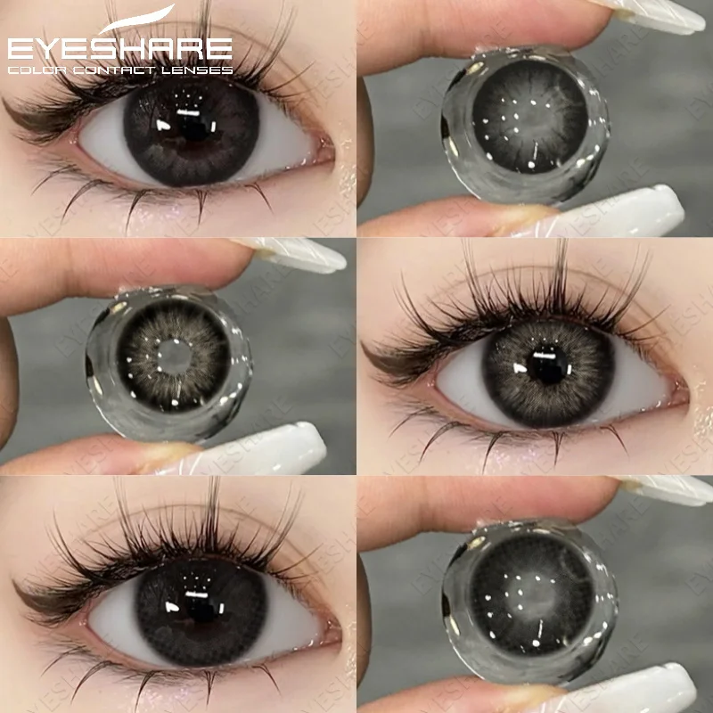 EYESHARE lentilles de Contact de couleur pour les yeux lentilles noires lentilles pour les yeux grandes 1 paire/2 pièces lentilles de Contact oculaires lentilles de couleur lentilles de Contact pour les yeux naturelles