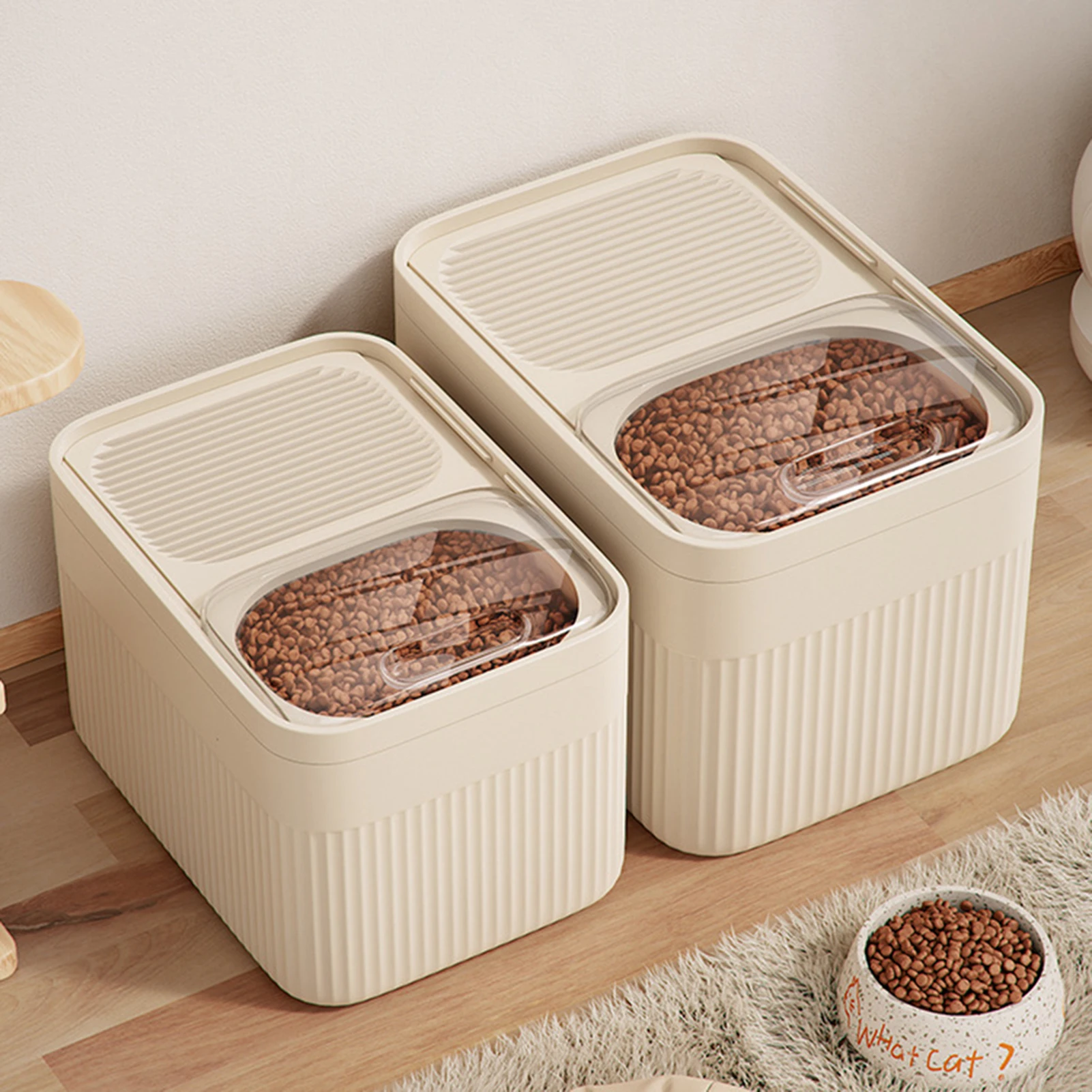Pet Food Storage Barrel Große Kapazität Lagerung Barrel Lebensmittel Versiegelt Feuchtigkeit-beweis Haustier Katze Hundefutter Barrel Lagerung Trocken lebensmittel Bin