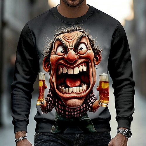 Herren Lustig Alter Mann Pullover Lässig Rundhalsausschnitt Urlaub Geschenk Blau Schwarz Braun Grün Rundhalsausschnitt Ganzjahres Designer S M L XL XXL XXXL