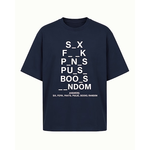 Lustige Antworten auf den schmutzigen Gedankentest für Männer, sechs Gabelhosen, Pulse Books, zufälliges Baumwoll-T-Shirt