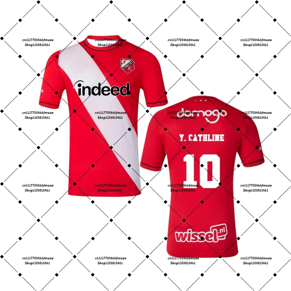 26-27 Dani De Wit # 10 Ángel Alarcón 11 Utrecht, maillot de football pour hommes, t-shirt de sport unisexe, idéal pour l’entraînement à domicile, coupe ajustée.