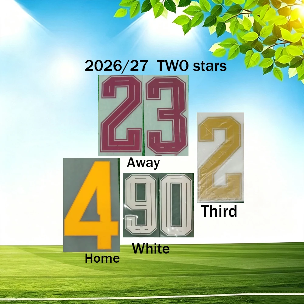 2026/27 Espagne Deux Étoiles Domicile Extérieur Troisième Tenue Blanche GC9VI Patchs de Transfert Thermique pour Maillots de Football Autocollants Thermocollants Personnalisables pour DIY