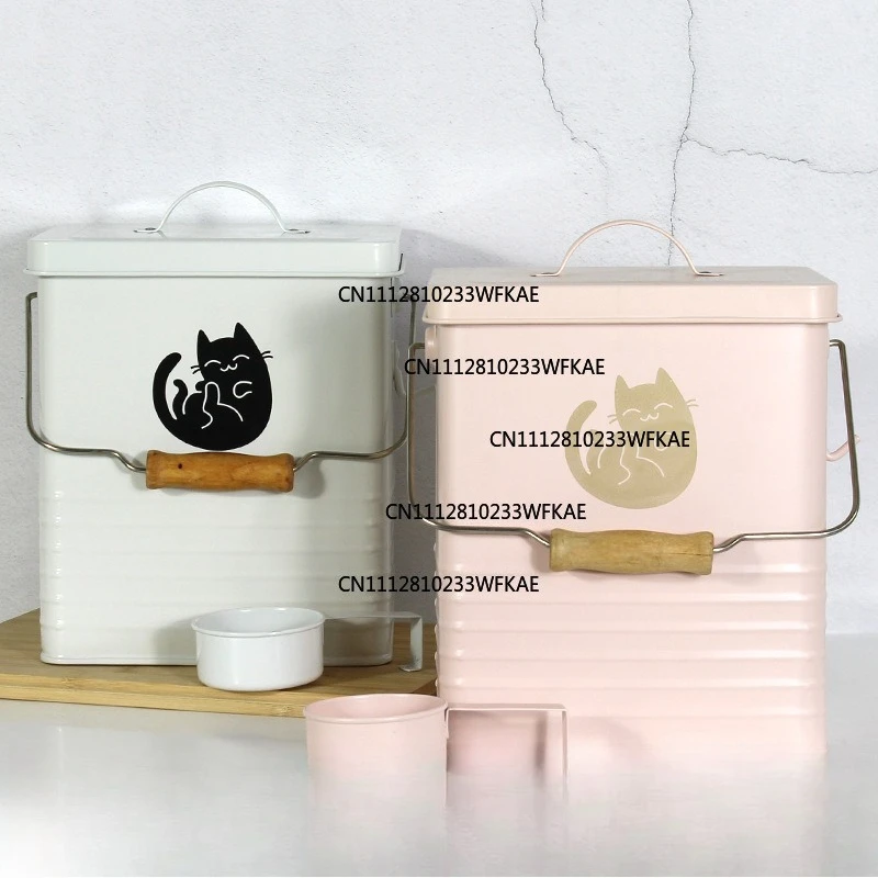 Seau de rangement pour aliments pour animaux de compagnie tendance, seau pour nourriture pour chiens, seau pour nourriture pour chats, étanche à l'humidité, grande capacité de stockage