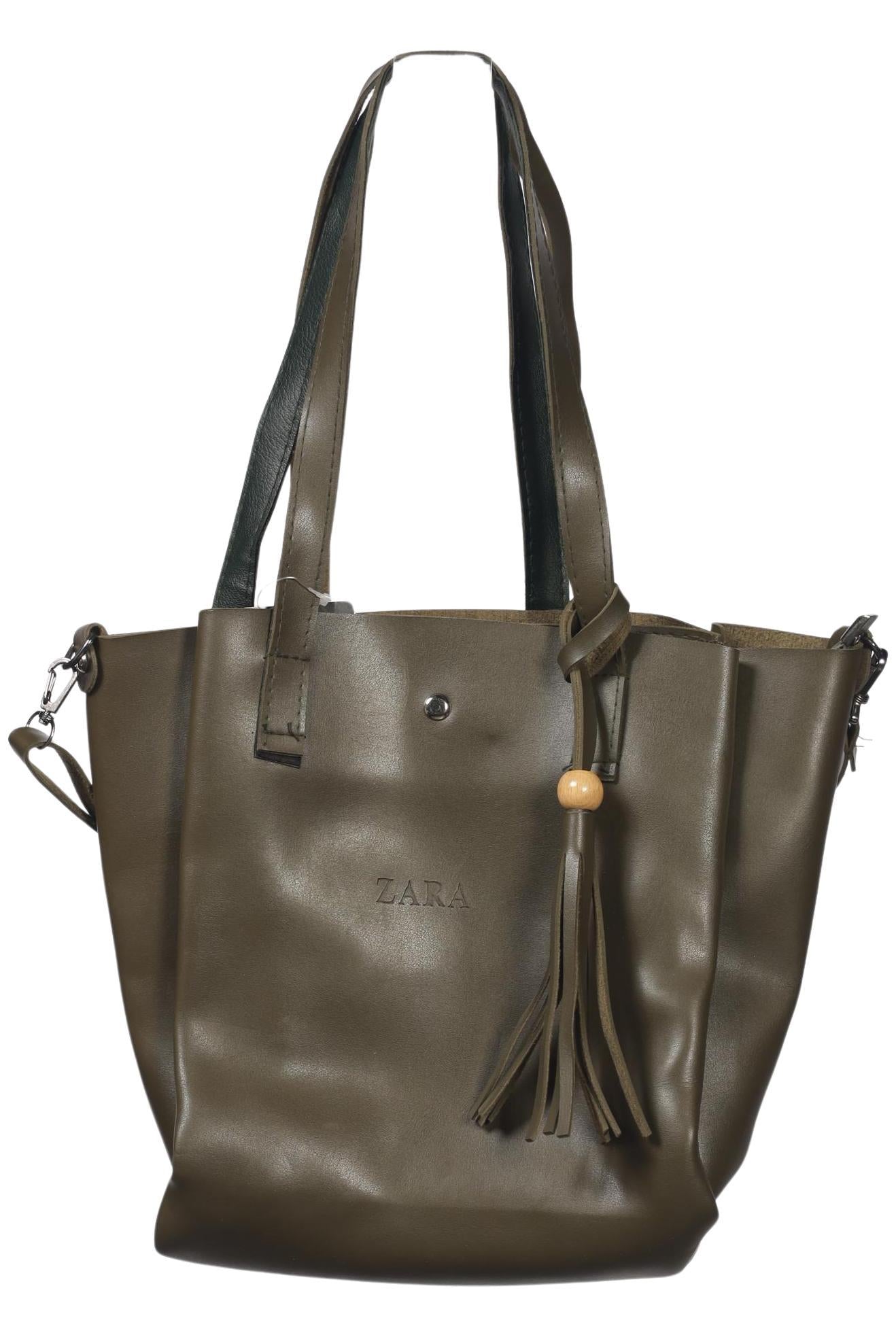 Zara Damen Handtasche gross, Gr. , Grün, Synthetik / kein / Etikett