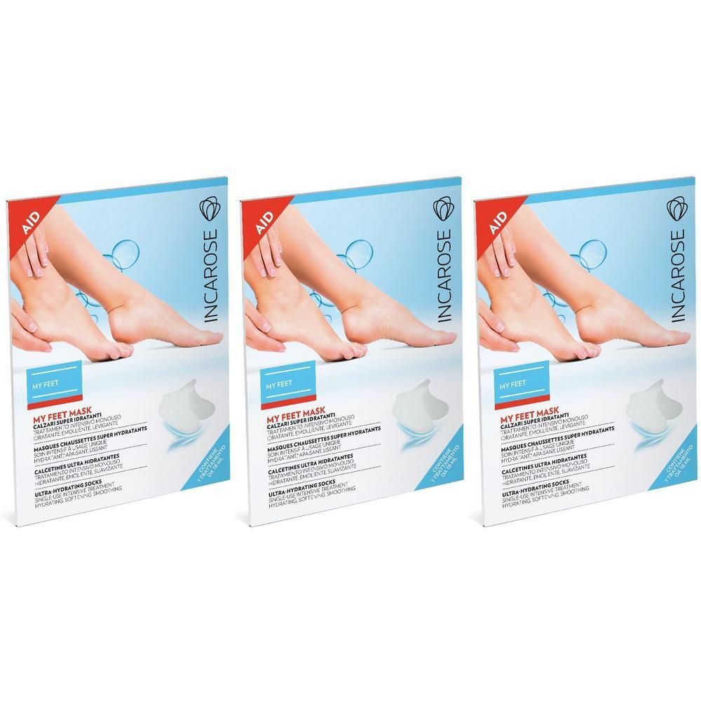 Incarose My Feet Mask Calzari Idratanti 18 Ml 3x18 ml Maschera viso