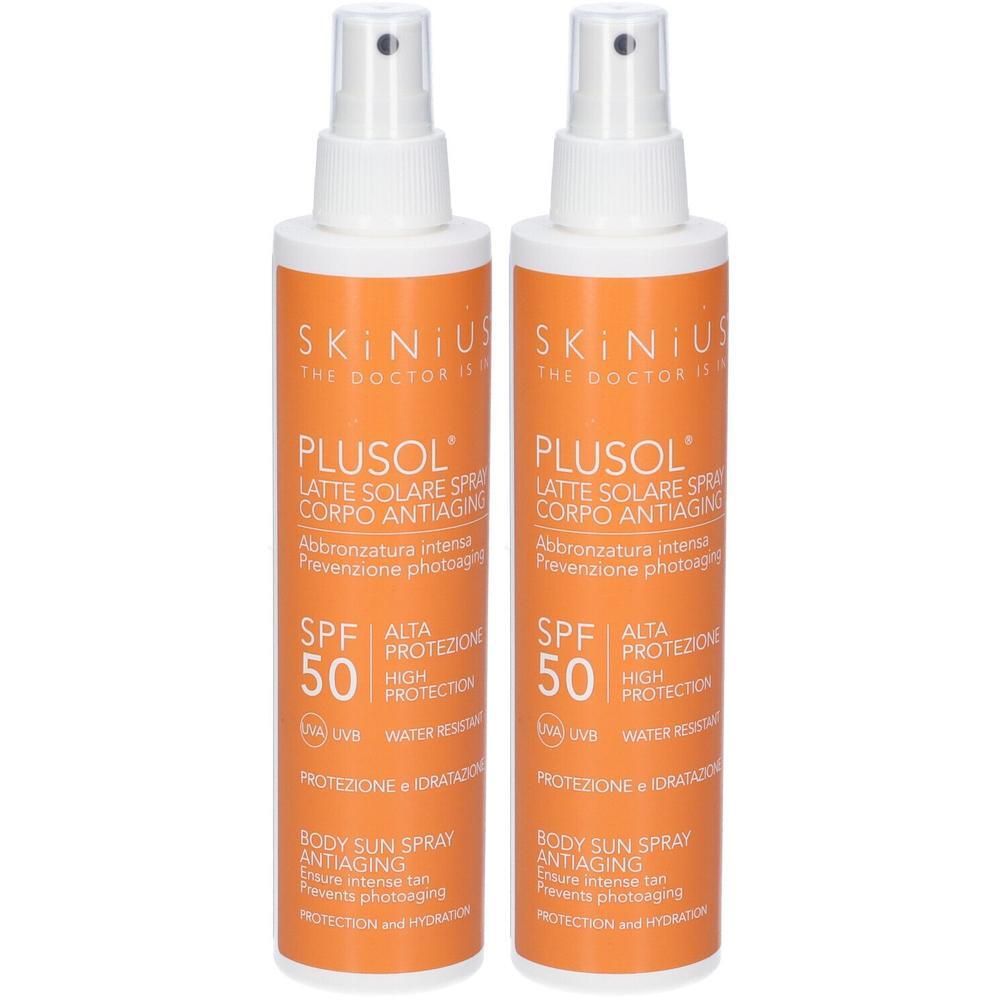 Plusol Latte Solare Spray Corpo Antiaging SPF50 200 ml 2x200