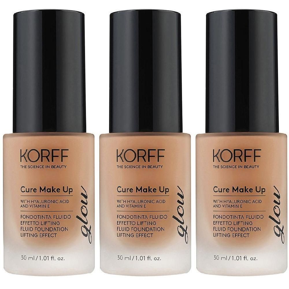 KORFF Cure Make Up Fondotinta Fluido Effetto Lifting Glow 05 3x30 ml