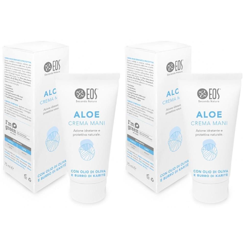 Eos Aloe Crema Mani 75 Ml 2x75 ml per la pelle