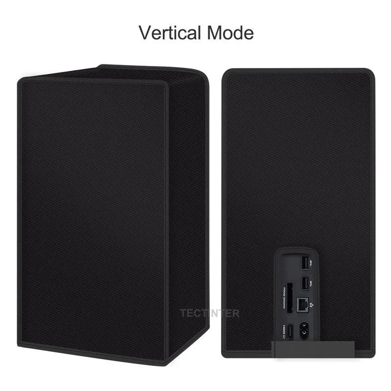 Xbox Series X Dustproof Protective Cover For Vertical Or Horizontal Setup vertical Mode (black)