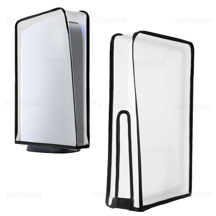 Transparent Vertical Dust Cover For PlayStation 5 Console black