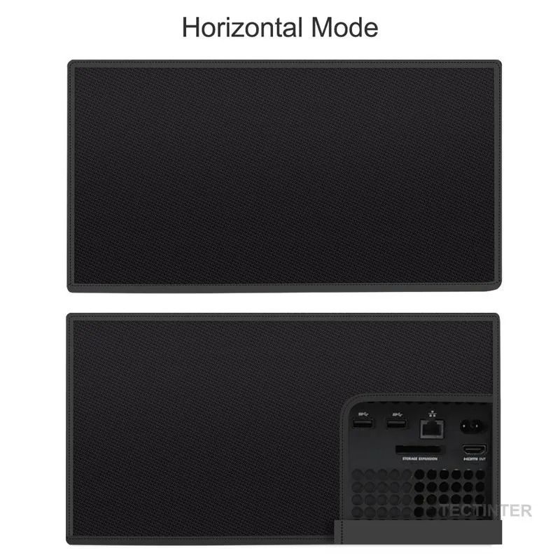 Xbox Series X Dustproof Protective Cover For Vertical Or Horizontal Setup horizontal Mode (black)