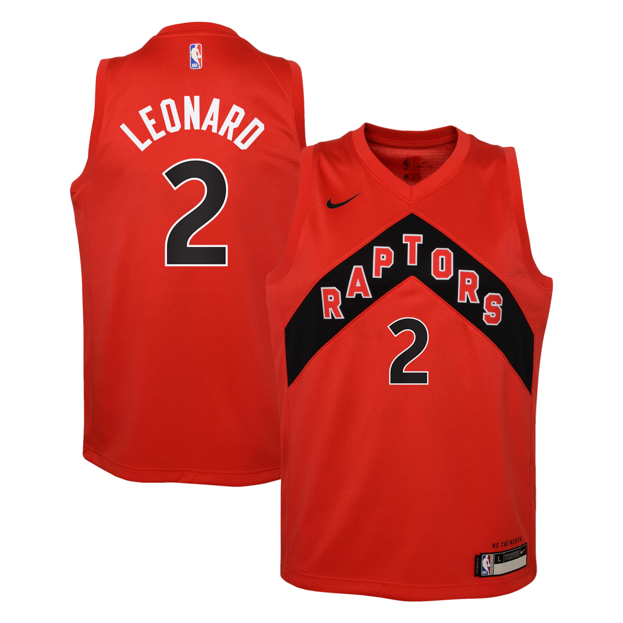 Maillot Swingman Nike Icon Edition des Raptors de Toronto - Rouge - Kawhi Leonard - Jeune - unisexe Taille: L (14/16)