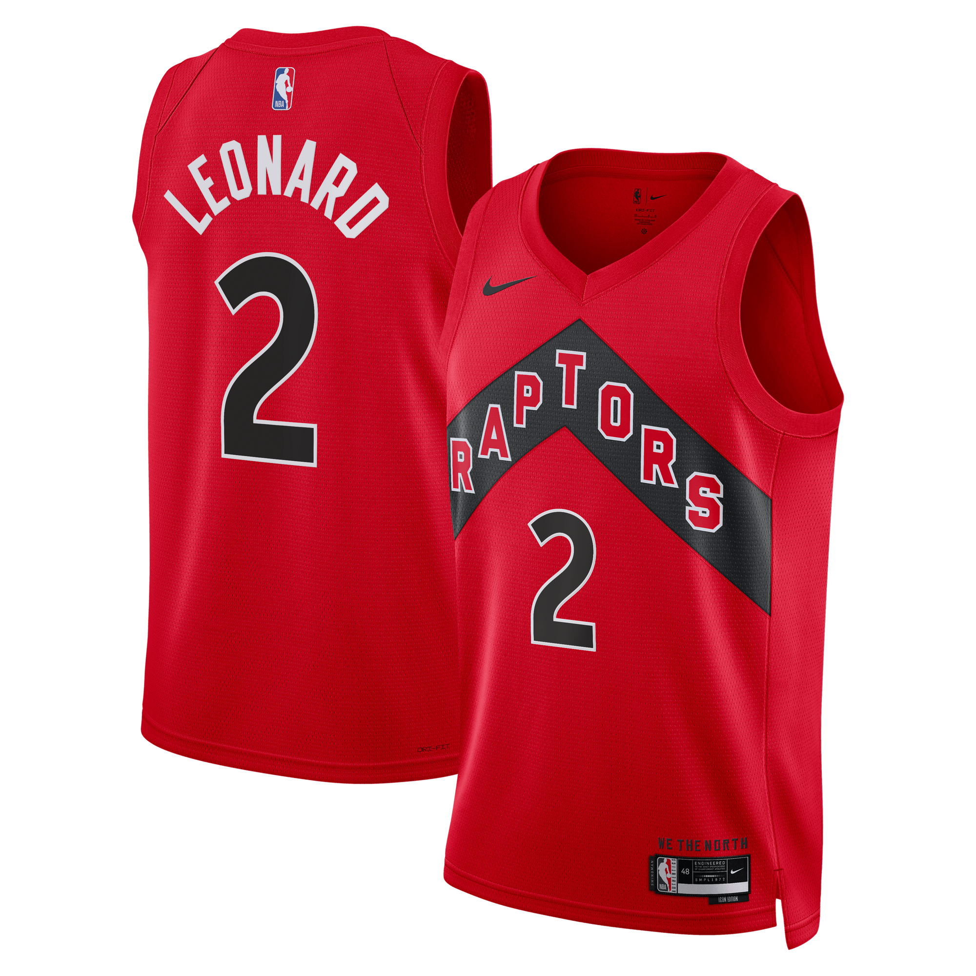 Maillot Swingman Nike Icon Edition des Raptors de Toronto - Rouge - Kawhi Leonard - Unisexe - Homme Taille: 3XL
