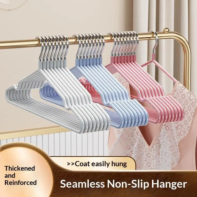 Durable Metal Traceless Non Slip Clothes Hangers 3/9Pcs Space Saver For Household Bedroom Clothes Organization Work