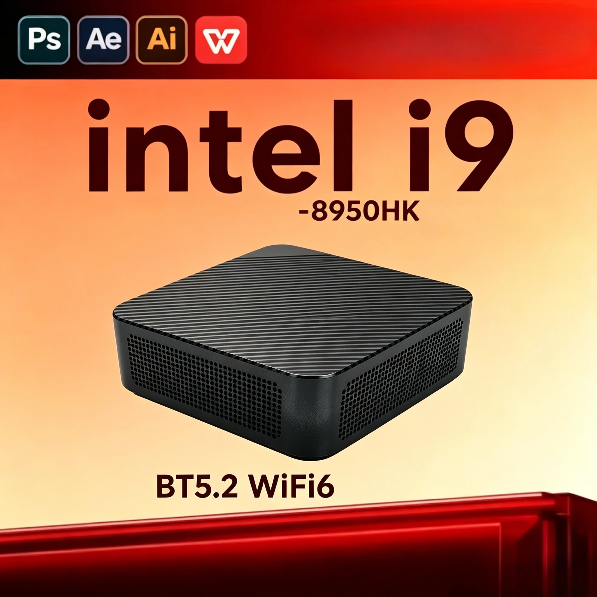 Intel i9 -8950HK Mini Pc Computer 16GB RAM 1TB SSD Gaming PC Wifi 6 BT5.2 Mini PC Desktop