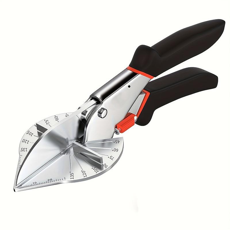 Stainless Steel Miter Shear - Adjustable 45°-135° Angle Cutter with Replacement Blades, Precision Work Tool for PVC/Wood/Plastic Trimming,Tools and Gadgets for DIY Projects Home Improvement Supplies