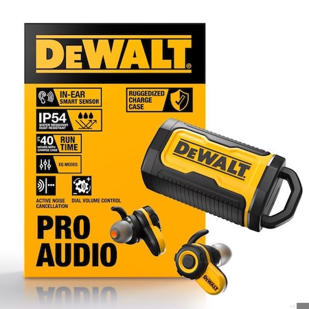 DEWALT 190 2097 DW2 Wireless Bluetooth Earbuds w/Charging Case - DEWALT
