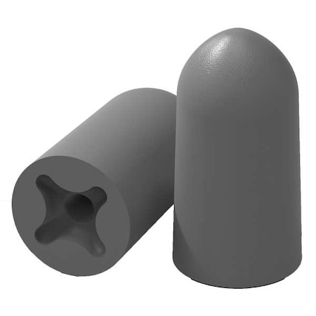 HEXARMOR 18-12004 accuFit Disposable Foam Ear Plugs, Bullet Shape, 33 dB, Gray,