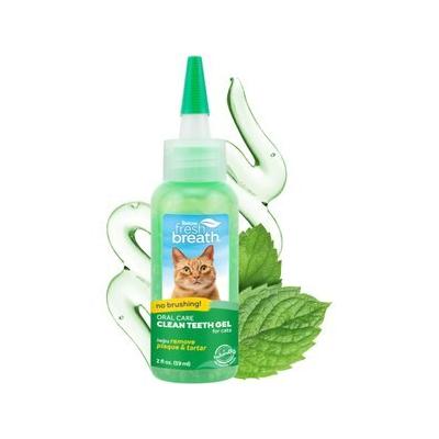 TropiClean Fresh Breath Oral Care Clean Teeth Cat Dental Gel, 2-oz bottle