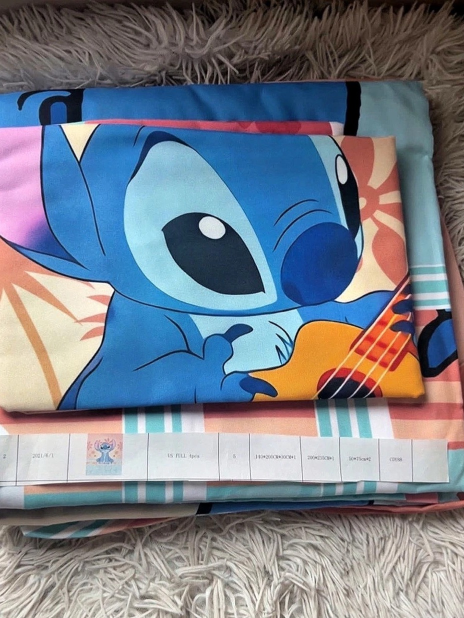 Disney Bedding | Disney Lilo & Stitch Full 6-Piece Bedding Set Blue & Pink | Color: Blue/Pink | Size: Full