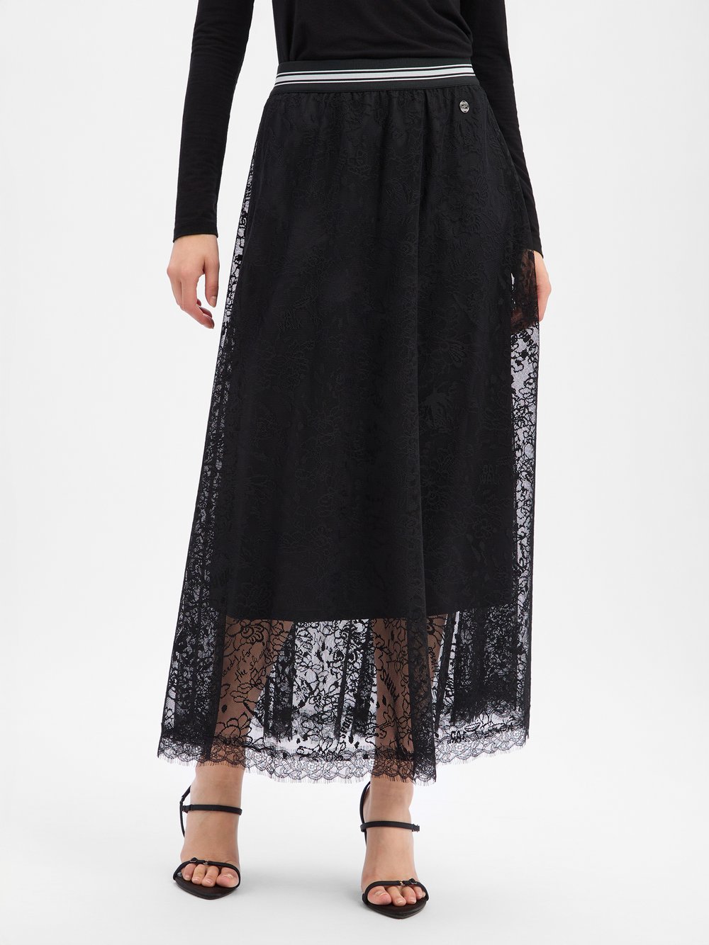 Marc Cain Spitzenrock Damen schwarz, 42