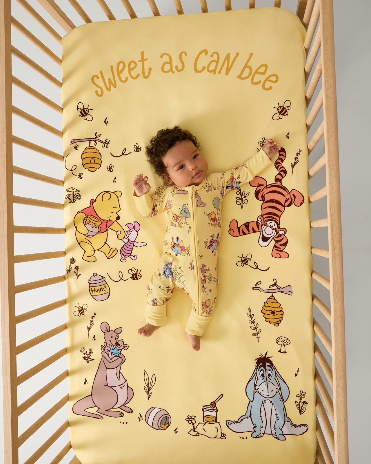 Disney Sweet As Can Bee Fitted Crib Sheet - S