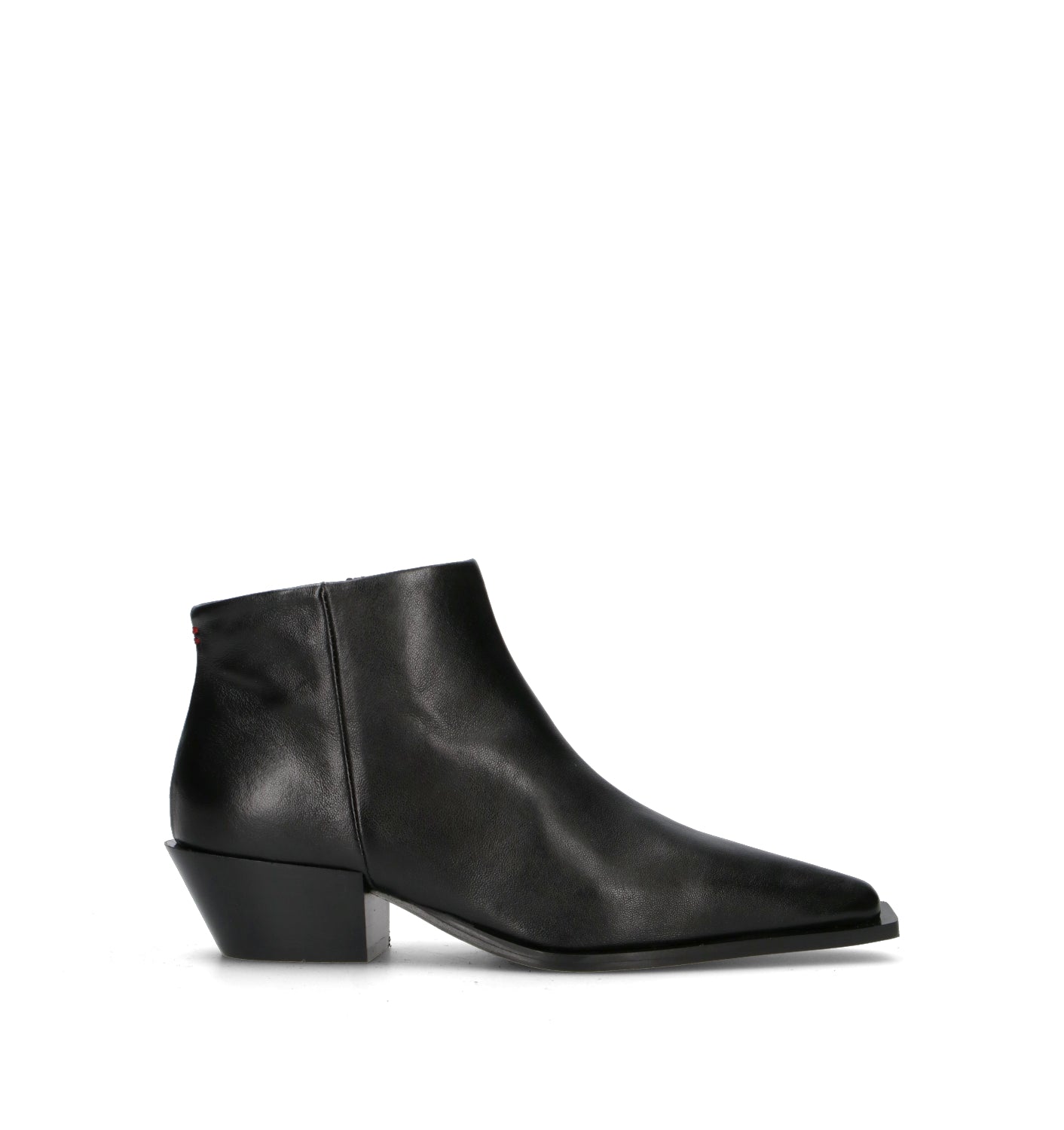 HALMANERA Tronchetto donna nero in pelle