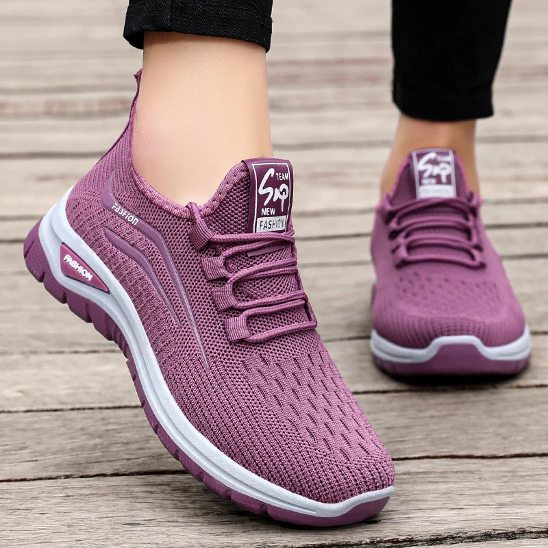 Damen-Vulkanisier-Schuhe, leichte Sneaker, atmungsaktive Mesh-Schuhe, bequeme, modische Freizeitschuhe, Sportschuhe für Damen.