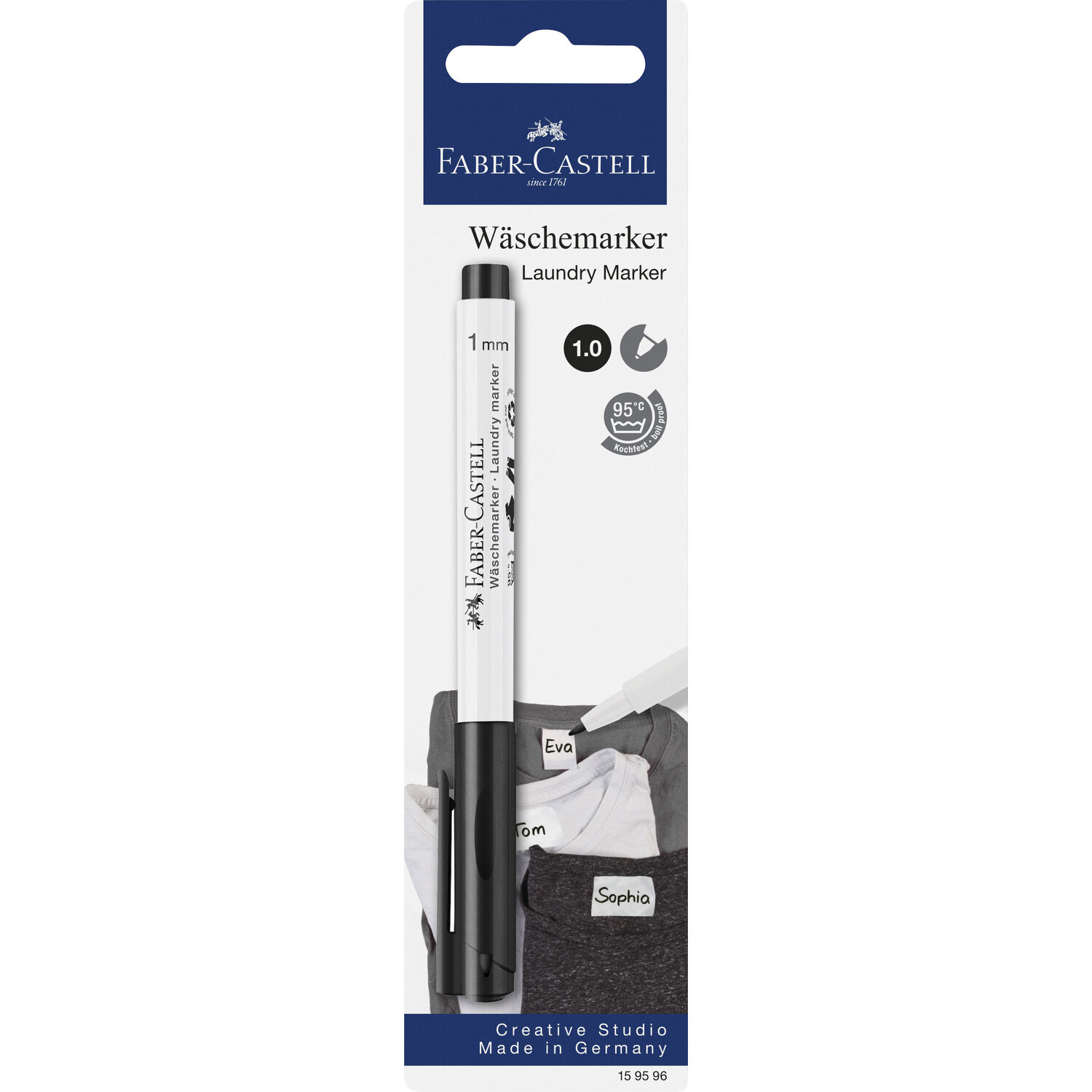 Faber-Castell Marqueur pour linge, noir, 1 mm