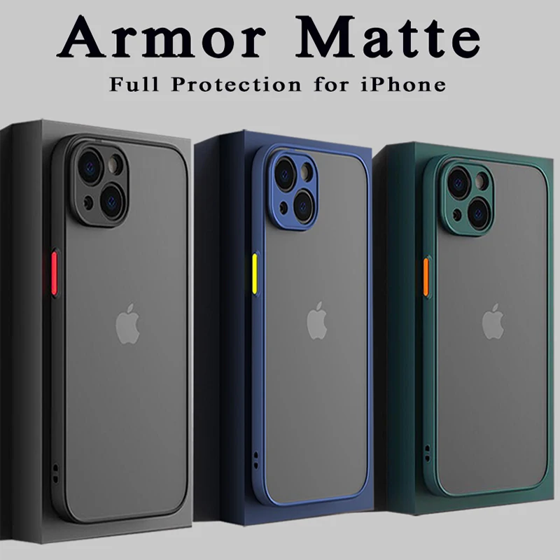 Neue Rüstung Stoßstange Stoßfest Telefon Fall Für iPhone 16 15 11 12 13 Mini 14 Pro XR X Xs max 8 7 Plus Weiche Silikon Hard Cover Capa