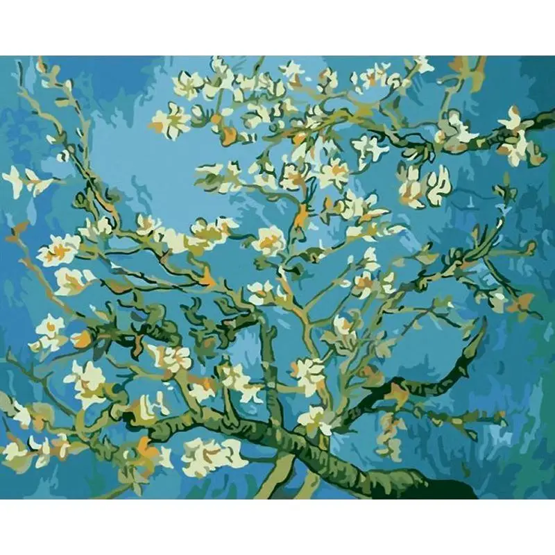GATYZTORY Peinture par numéros, arts et artisanat, kits de bricolage, paysage ciel étoilé pour adultes débutants, cadeau unique, kits de bricolage