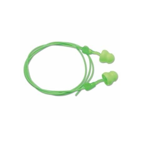 MOLDEX 507-6945 Glide Foam No Roll Twist-In Earplugs, Green, Corded, 100PK